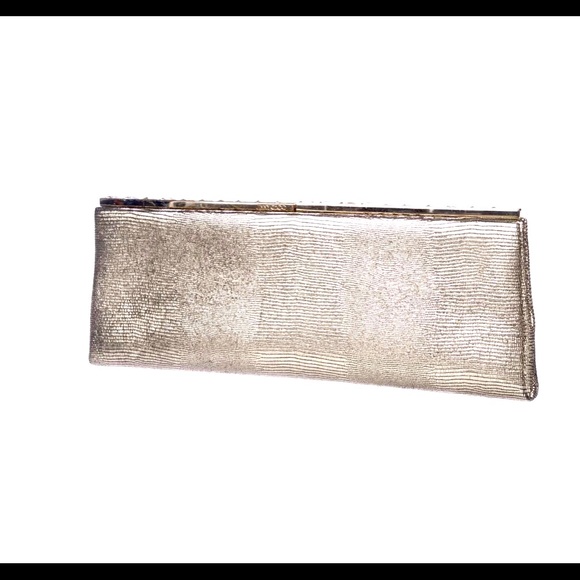 Jimmy Choo metallic embossed long clutch - Picture 2 of 5